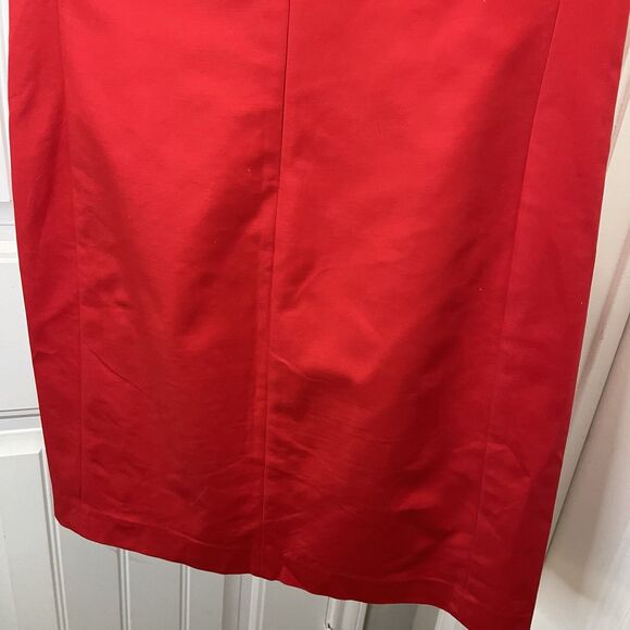 Lauren Ralph Lauren Red Sleeveless Sheath Dress Womens Size 6 Career Business - Picture 8 of 10